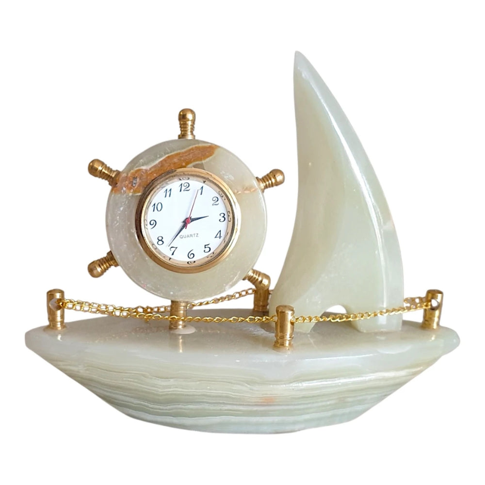 BOAT marble clock