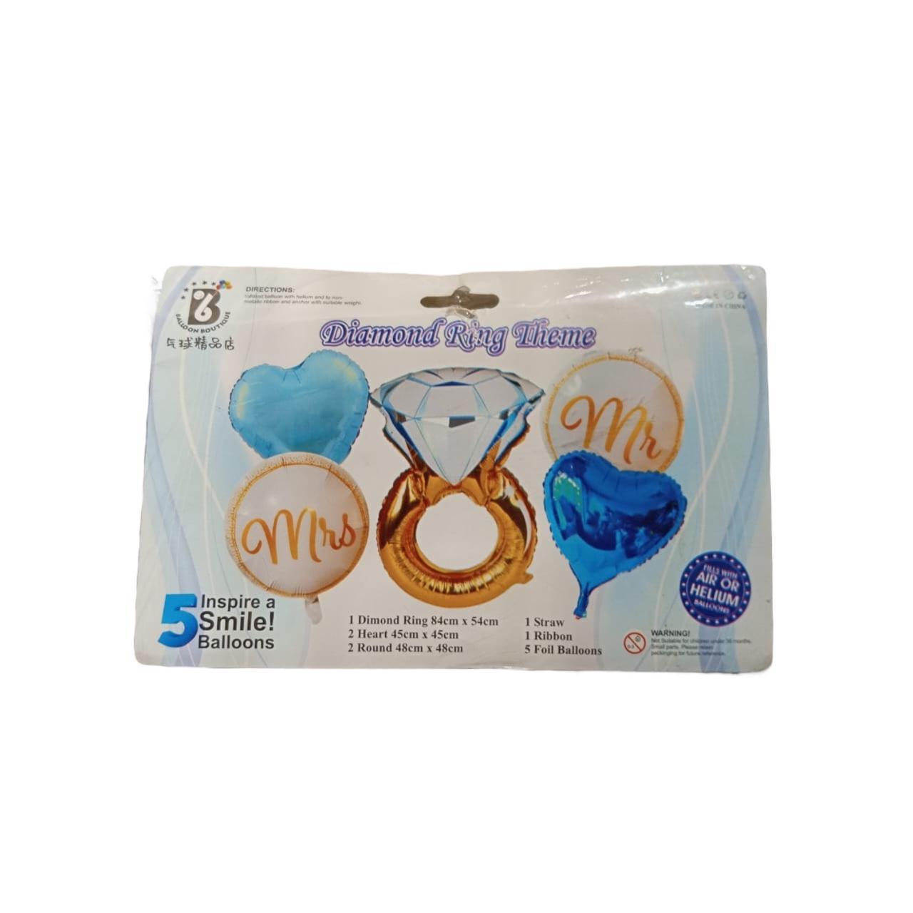 Foil Balloons (Diamond Ring)