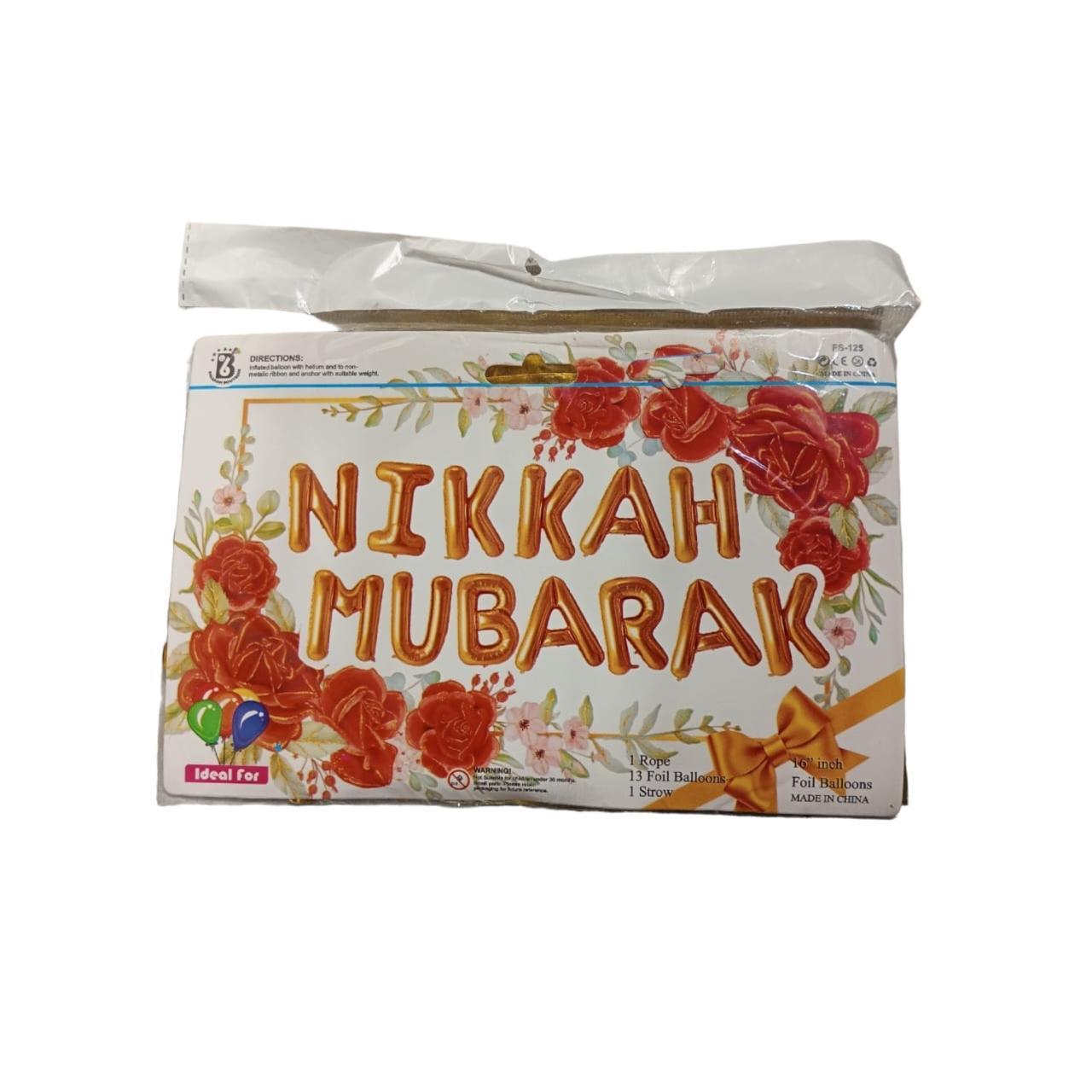 Foil Balloons (Nikkah Mubarak)