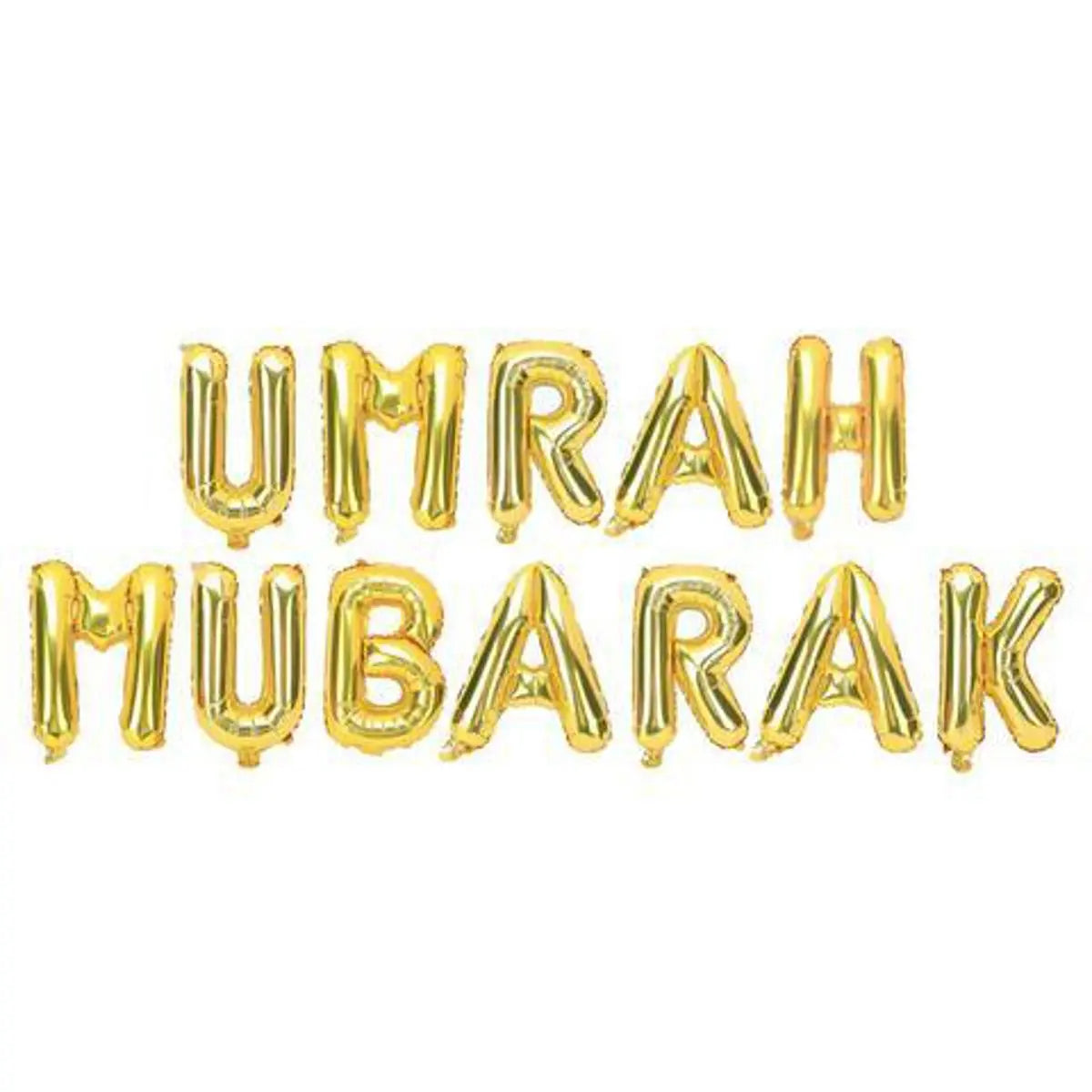 Umrah mubarak foil letters balloons Sparkles