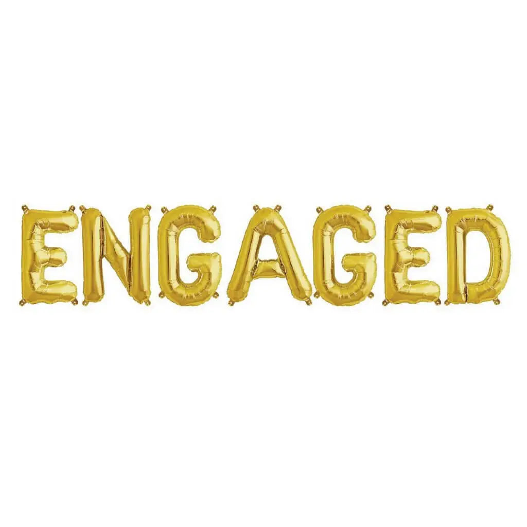 Engaged Foil Letter Balloons Sparkles