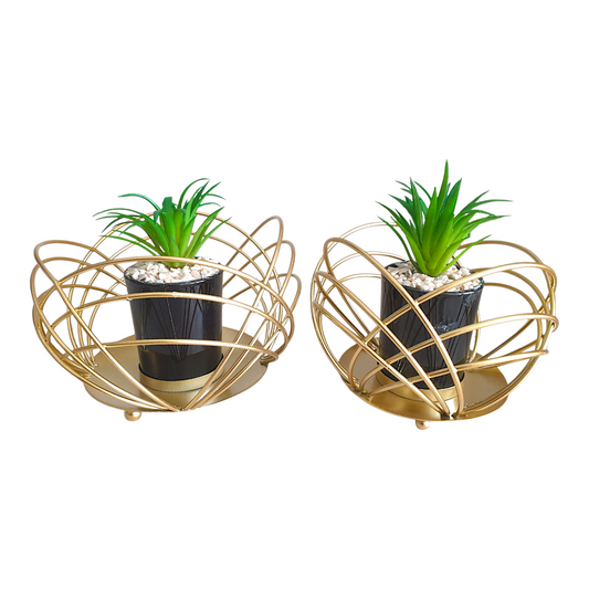 Caged plant pot