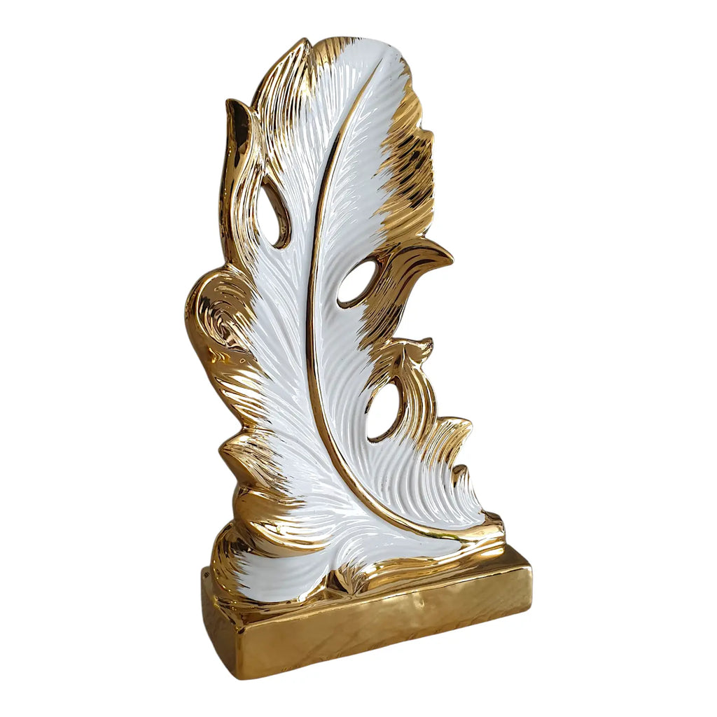 Golden Feather Elegance Decor Set Sparkles