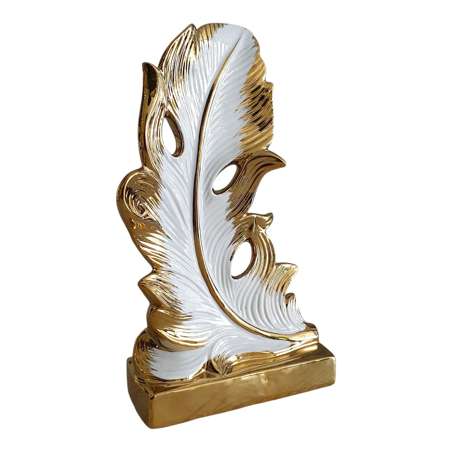 Golden Feather Elegance Decor Set Sparkles