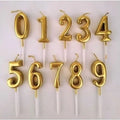 Number Candles Golden Sparkles