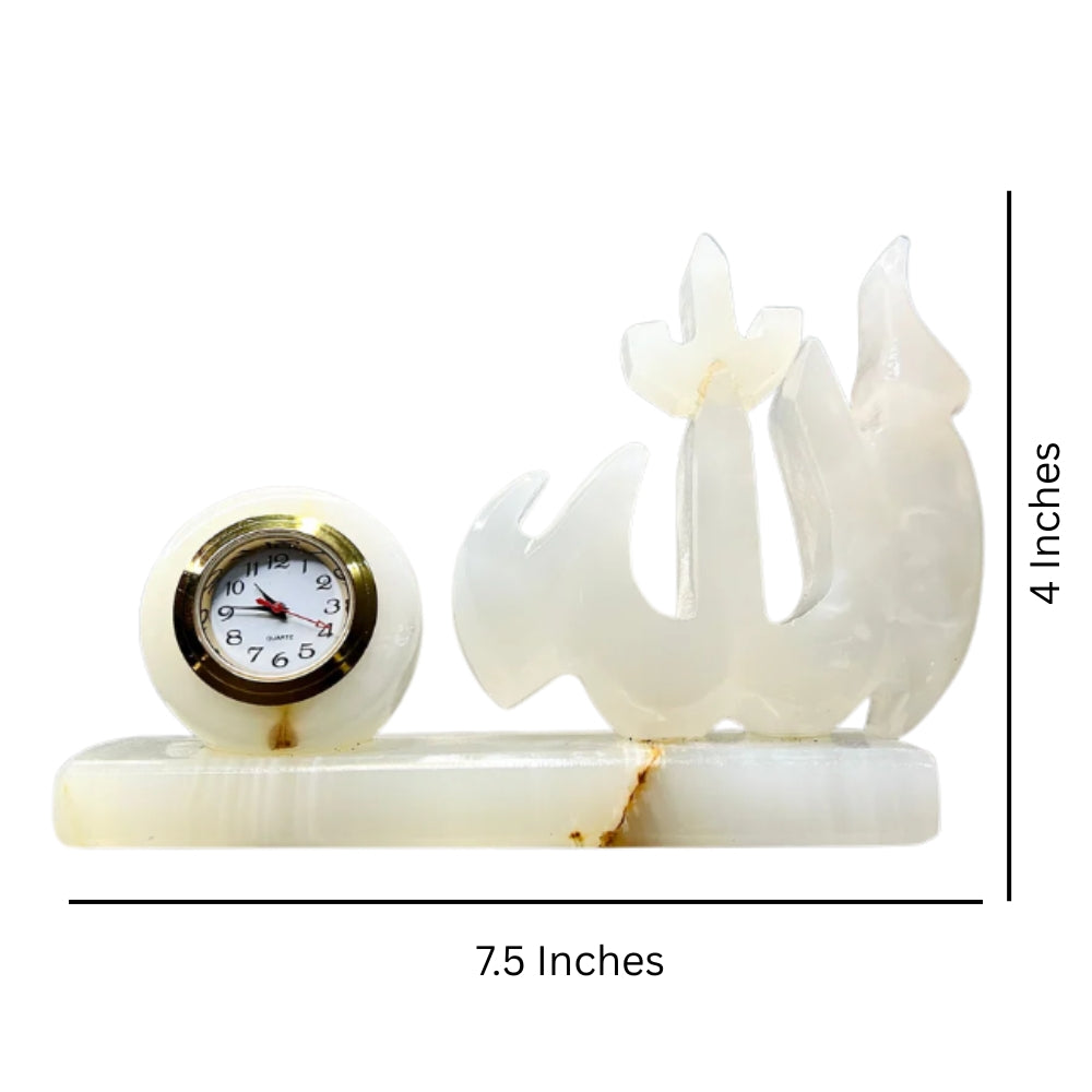 Allah table clock marble