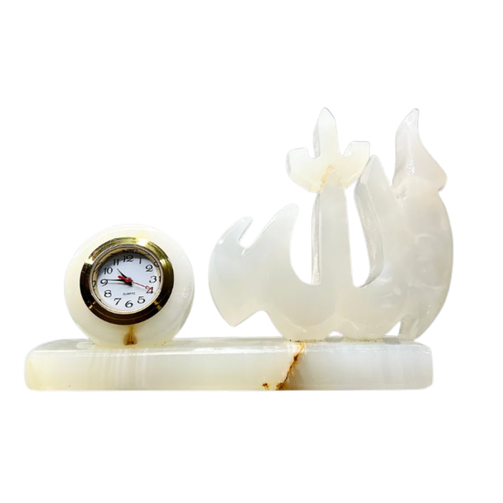Allah table clock marble