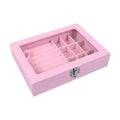 Veluxe Glass-Top Jewelry Display Box Sparkles