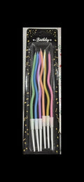 Pastel spiral 6 candles set Sparkles