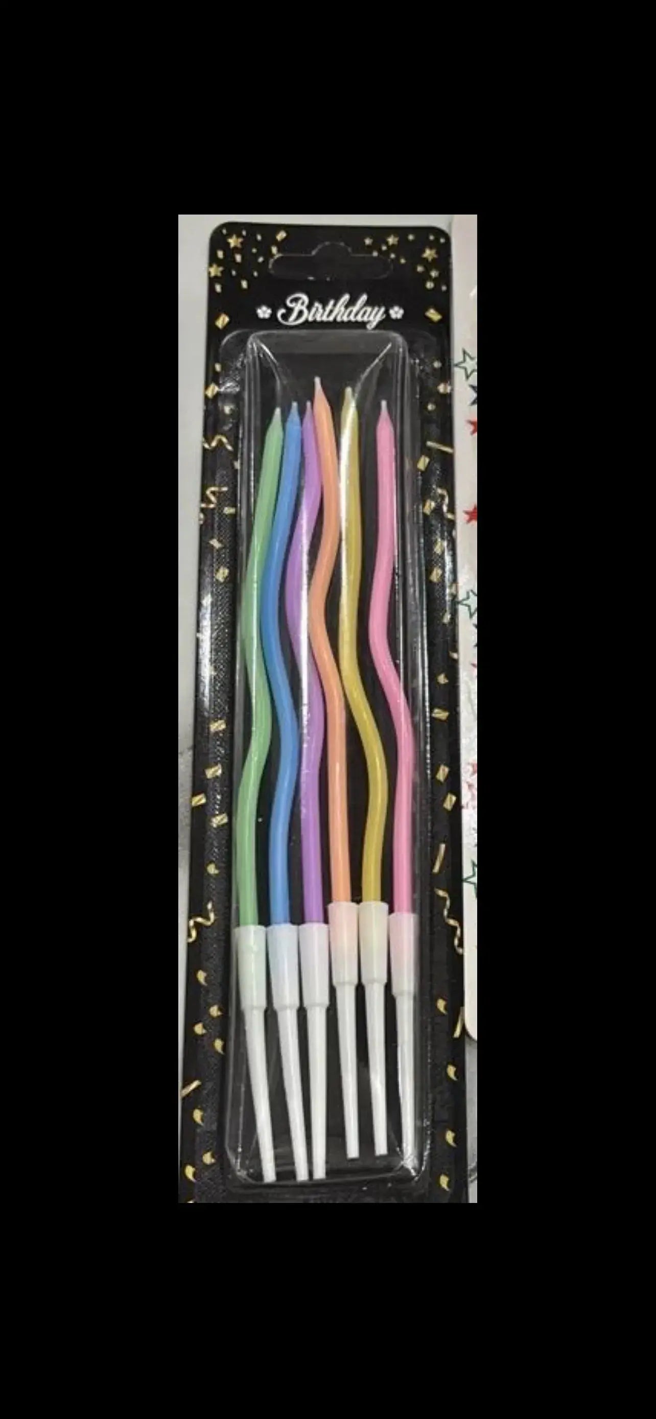 Pastel spiral 6 candles set Sparkles