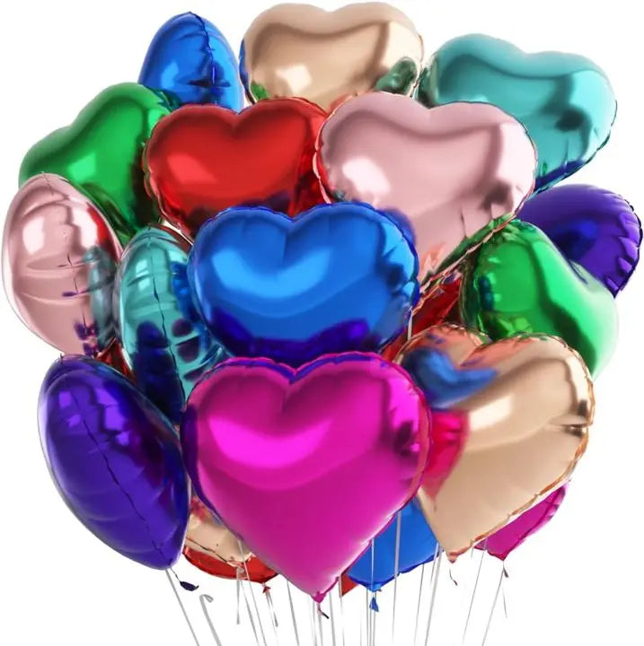 Heart design foil balloons Sparkles