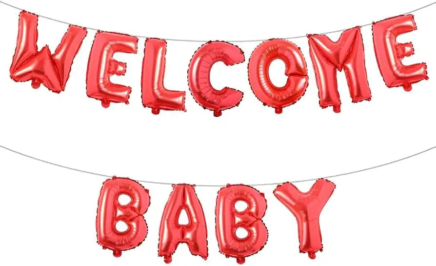 Welcome baby Foil Letter Balloons Sparkles