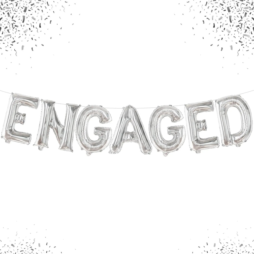 Engaged Foil Letter Balloons Sparkles