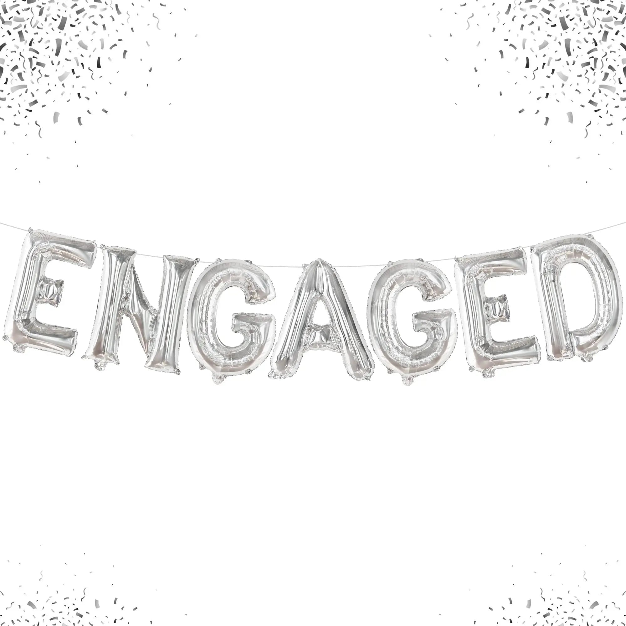 Engaged Foil Letter Balloons Sparkles