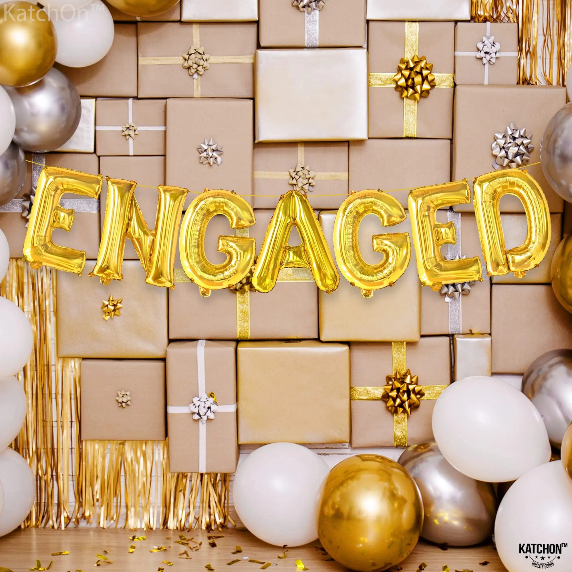 Engaged Foil Letter Balloons Sparkles