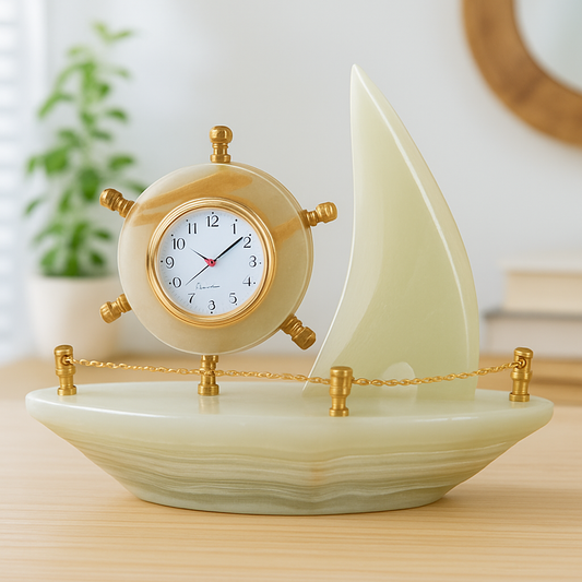 BOAT marble clock