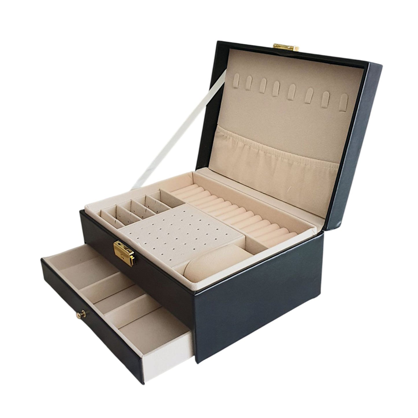 Royale Dual-Layer Jewelry Organizer Box