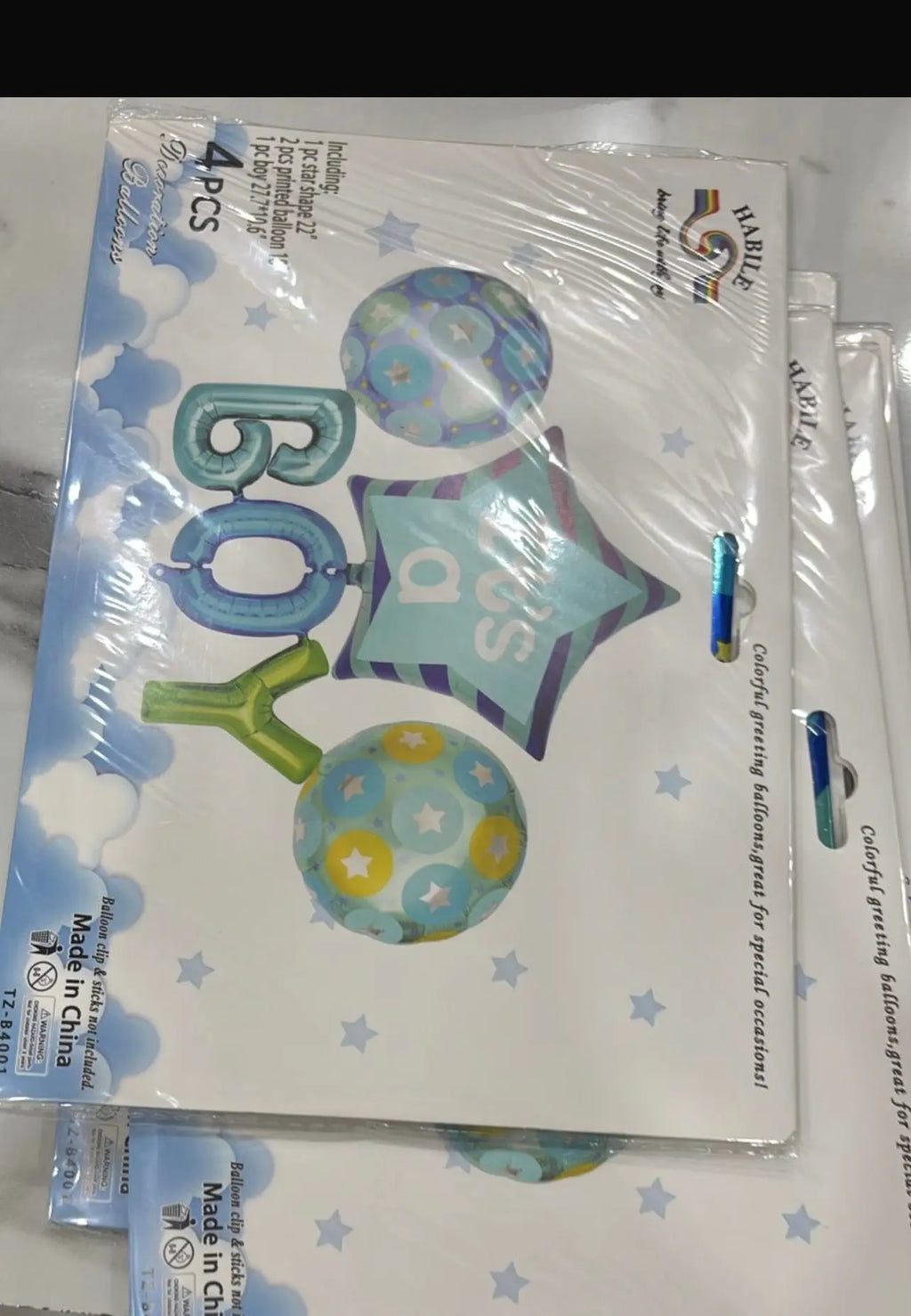 Foil Balloons 4 pcs sets Sparkles