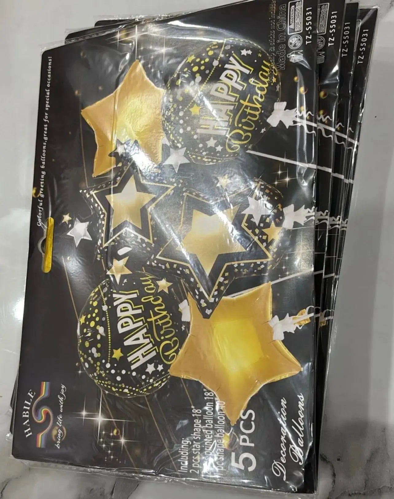 Foil Balloons 5 pcs sets Sparkles