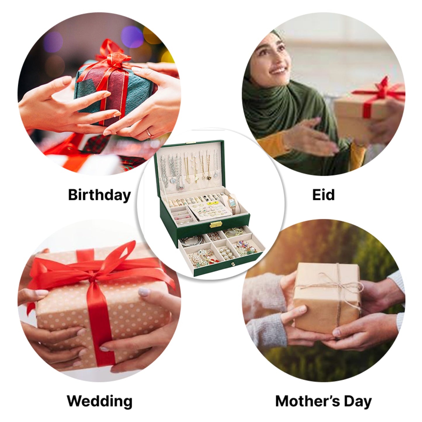 Royale Dual-Layer Jewelry Organizer Box