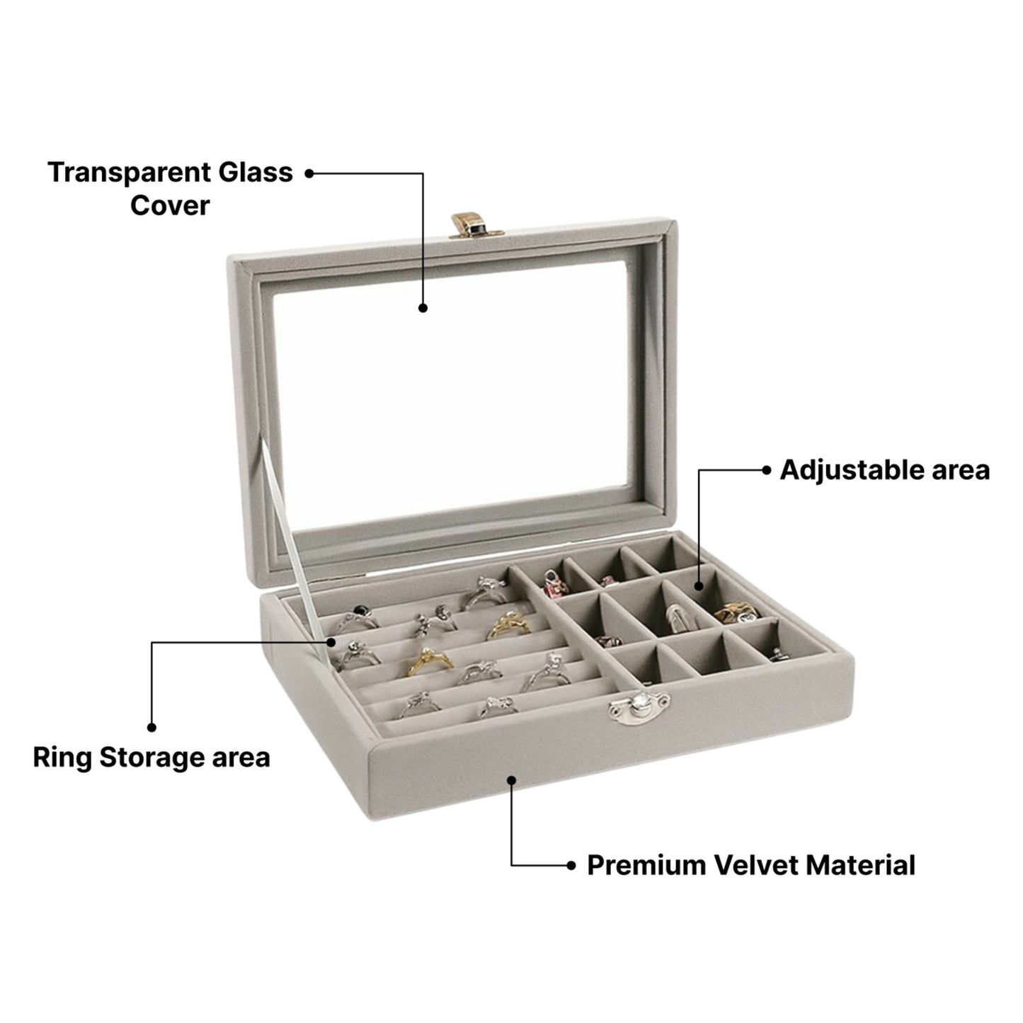 Blush View Jewelry Organizer Box