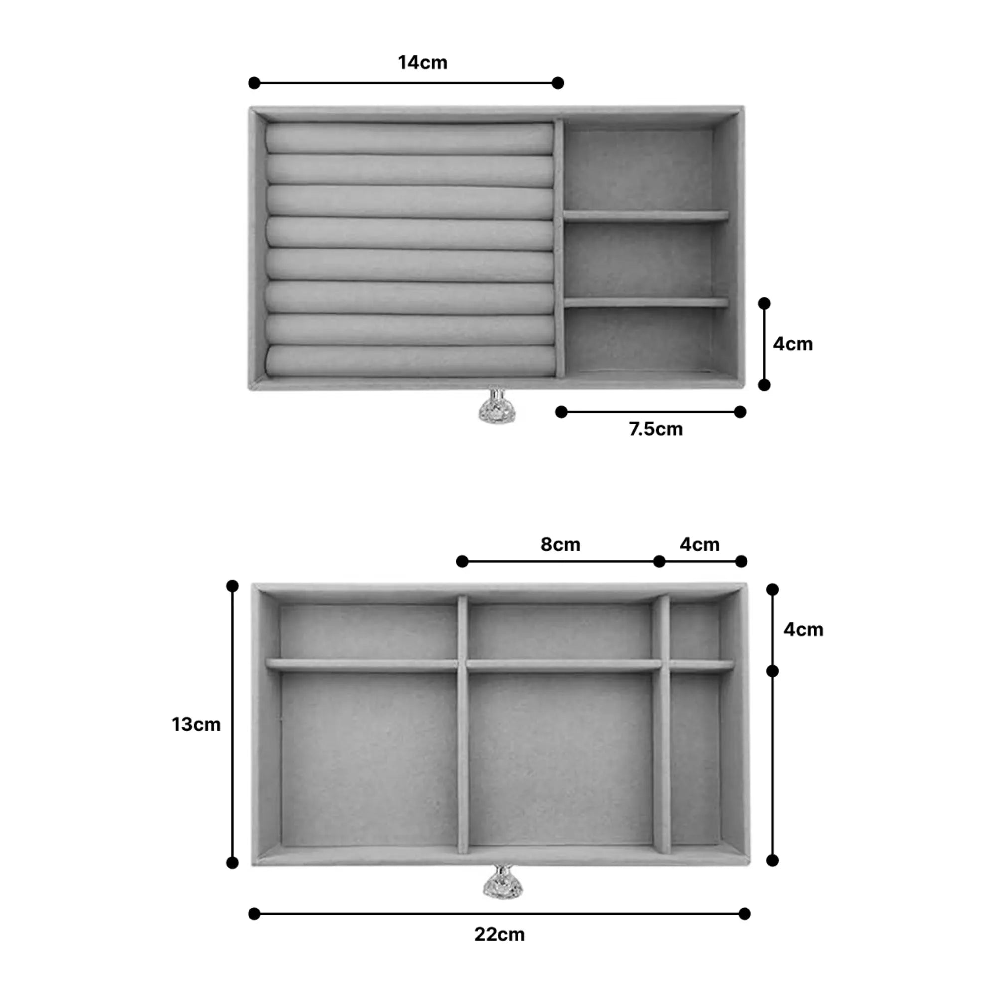 Elegant 3-Drawer Velvet Jewelry Organizer Box Sparkles