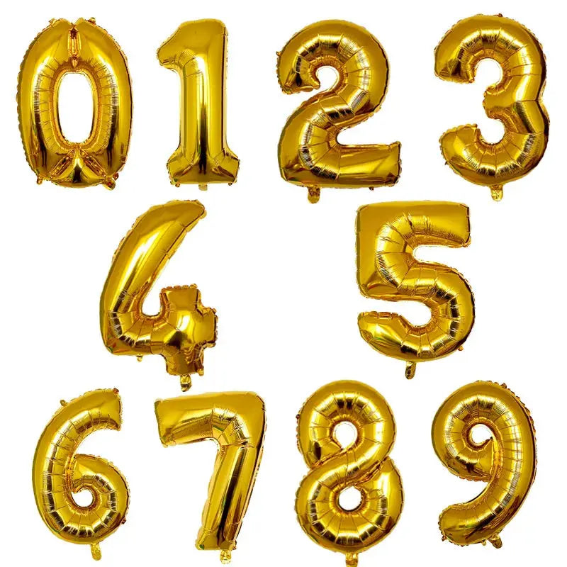 Numbers Golden  16” inches Sparkles