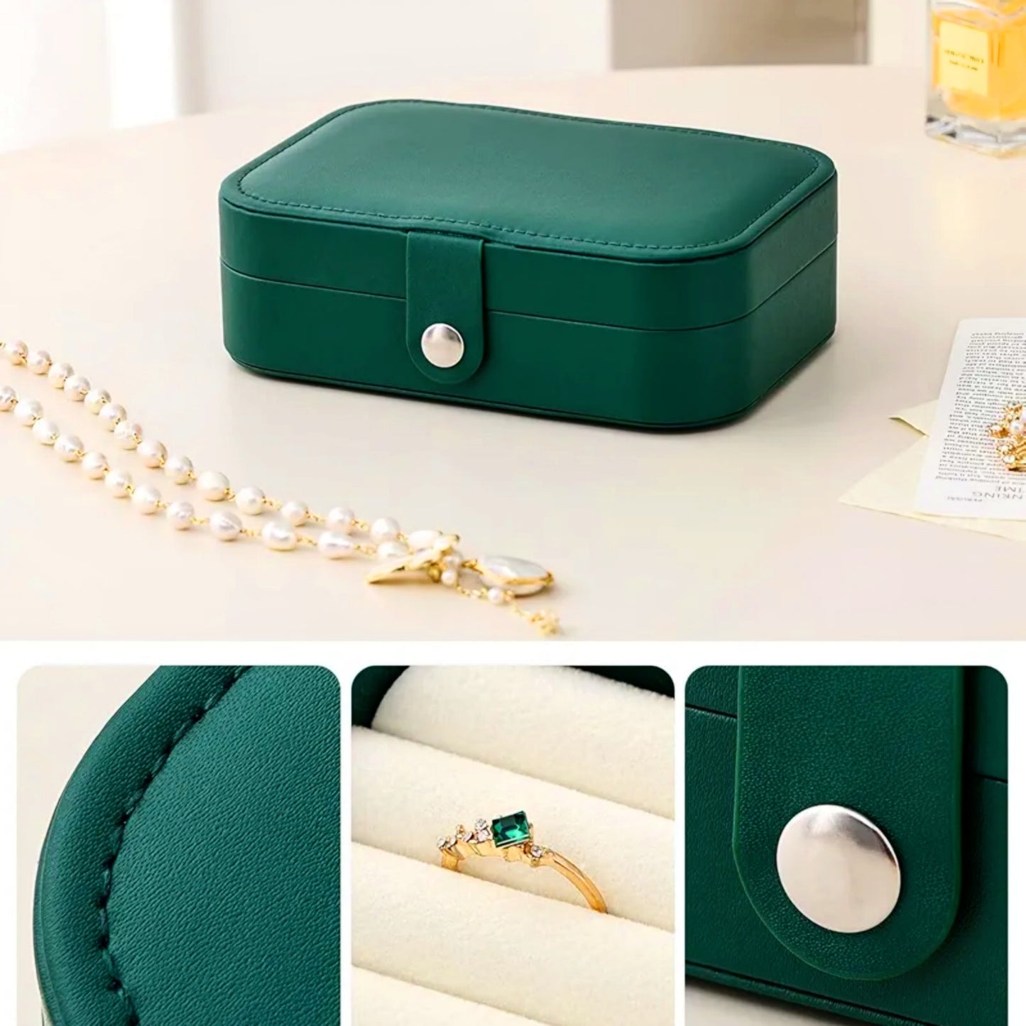 Emerald Luxe Jewelry Organizer Box