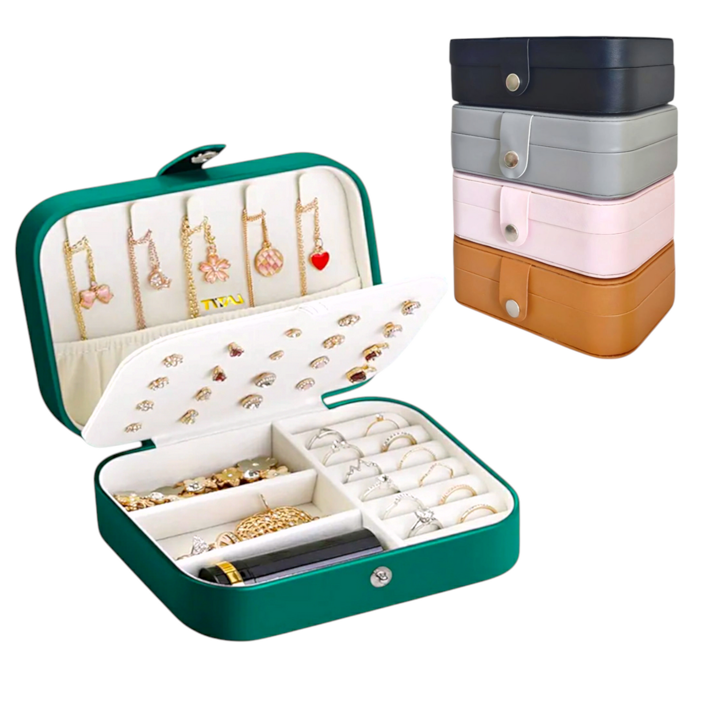 Emerald Luxe Jewelry Organizer Box