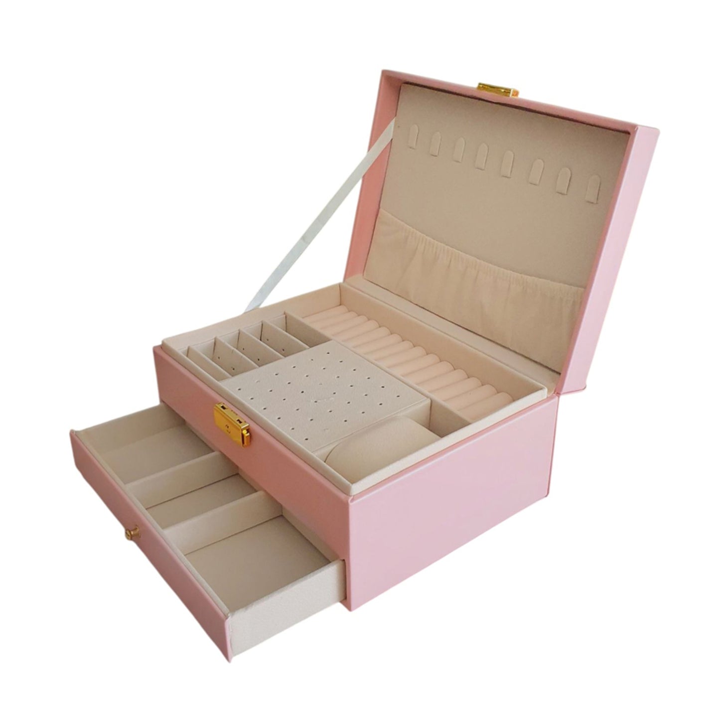 Royale Dual-Layer Jewelry Organizer Box