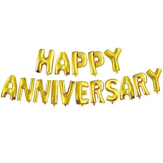 Happy anniversary Foil Letter Balloons Sparkles