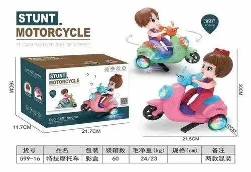 Doll Stunt Motorcycle 1302 Sparkles