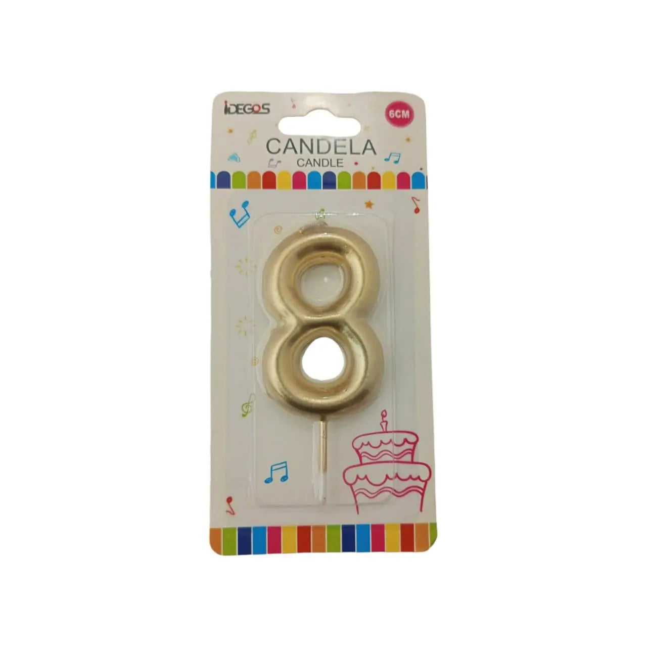 Number Cake Candles (0-9) Sparkles