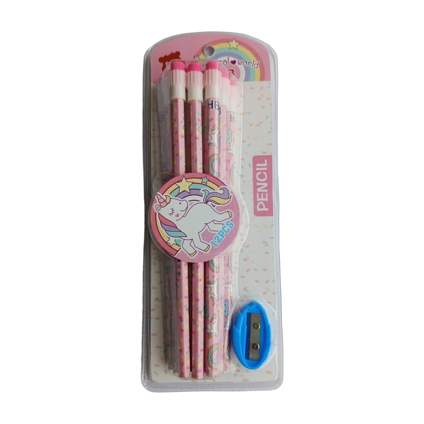 12pcs HB Pencils with Sharpener