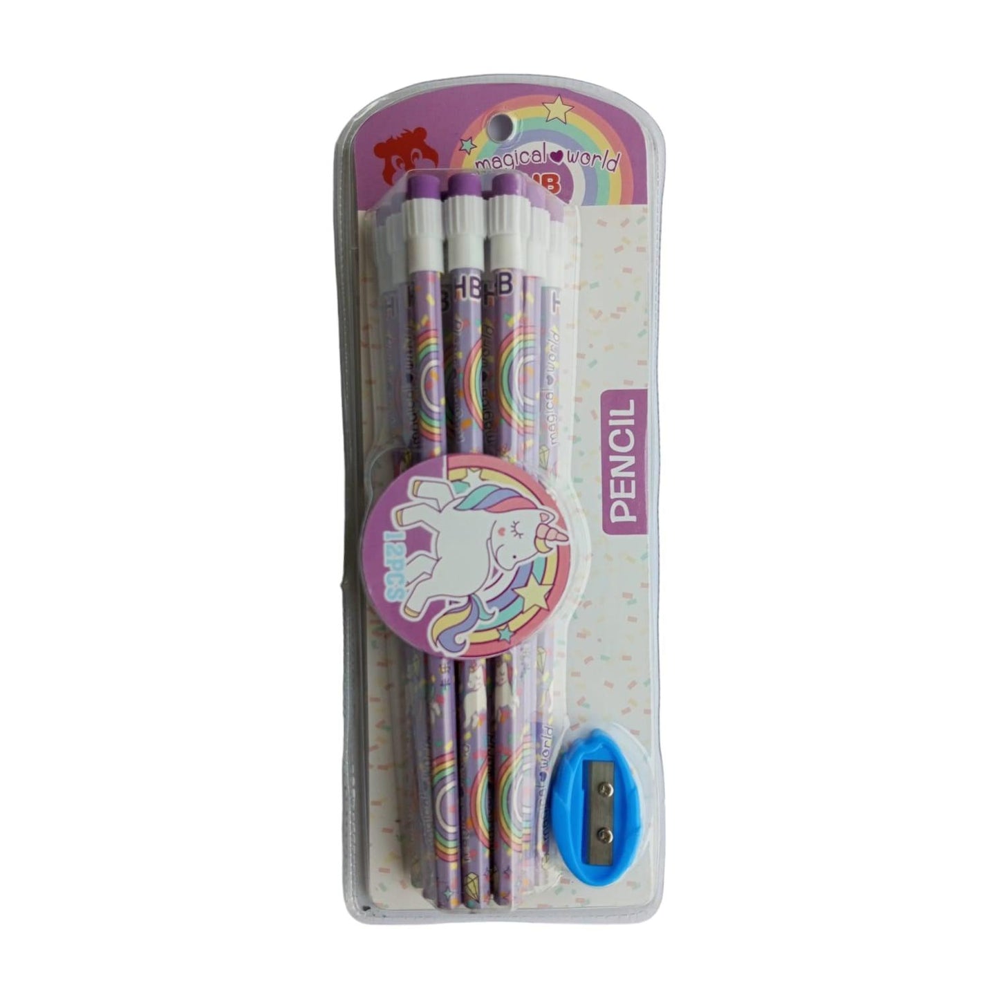 12pcs HB Pencils with Sharpener