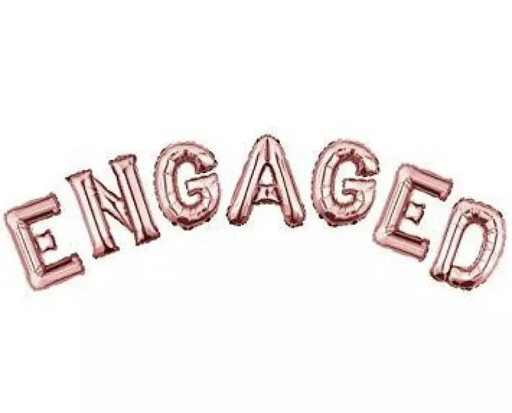 Engaged Foil Letter Balloons Sparkles