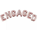 Engaged Foil Letter Balloons Sparkles