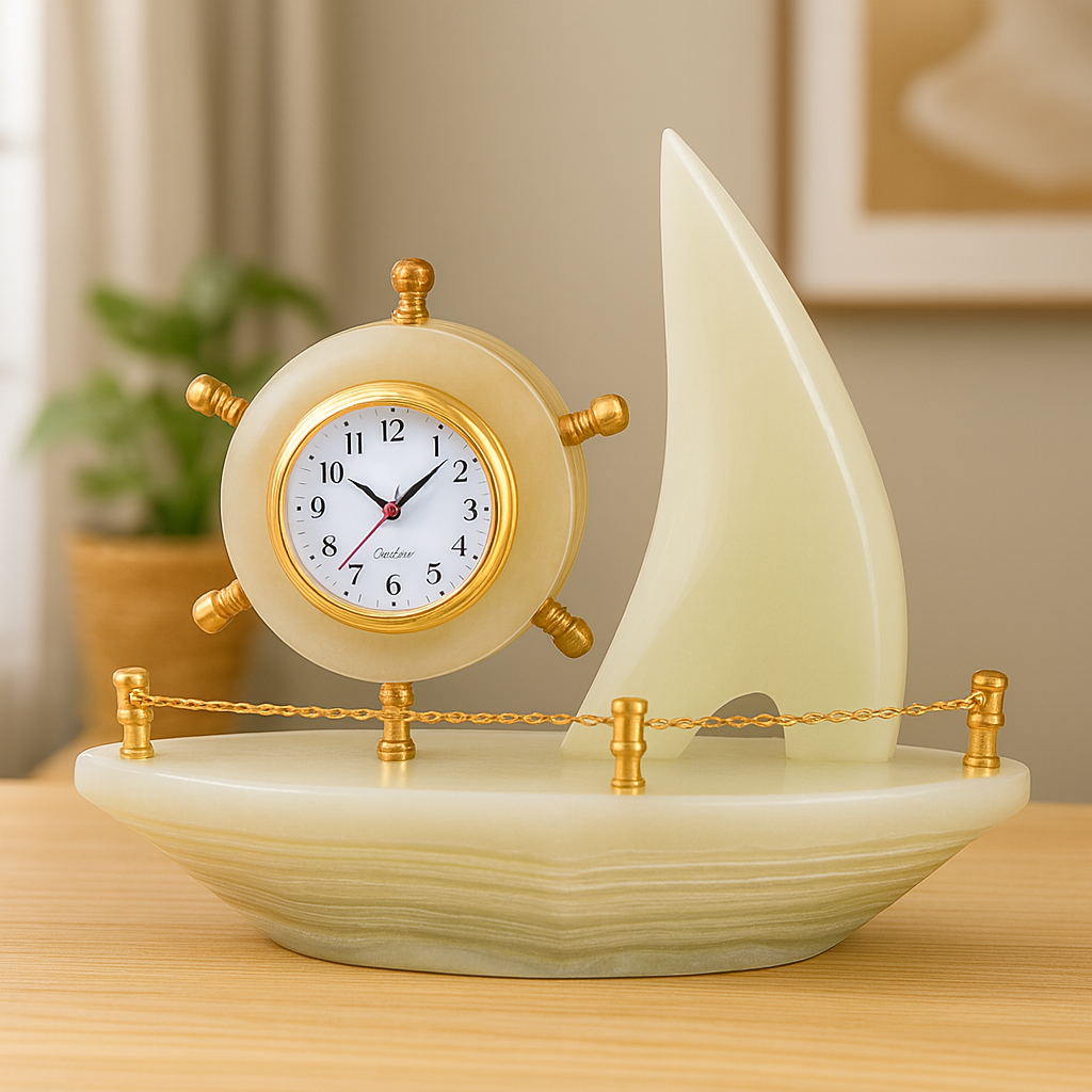 BOAT marble clock