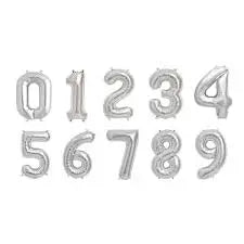 Numbers Silver - 16 inches Sparkles