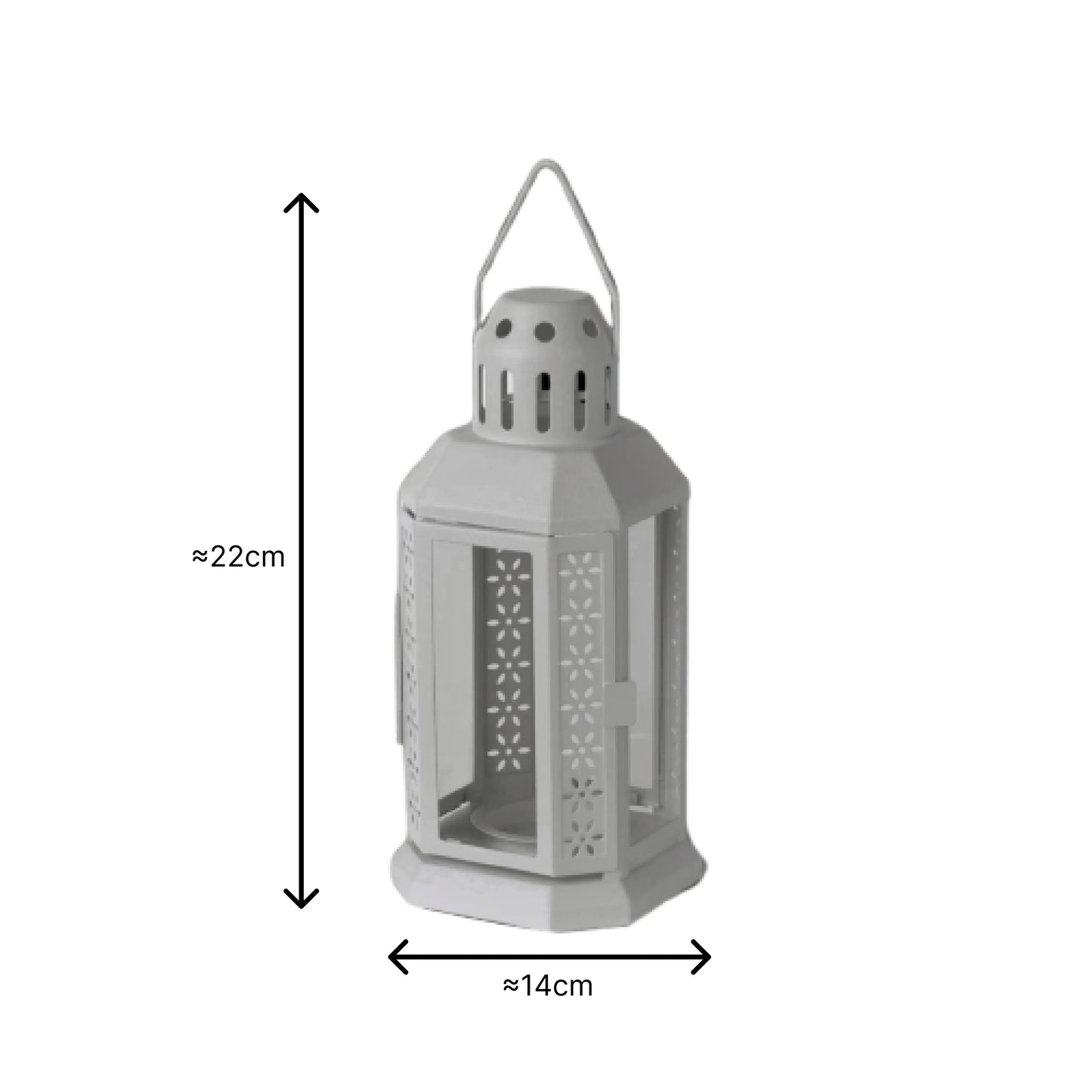 Ikea Candle Lantern (Gray)