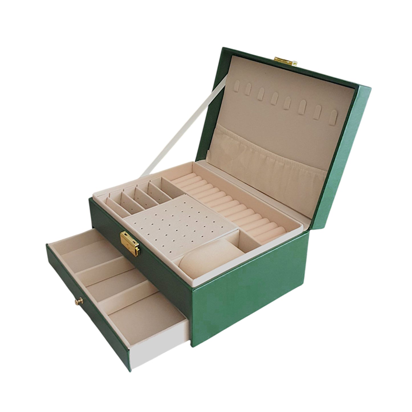 Royale Dual-Layer Jewelry Organizer Box