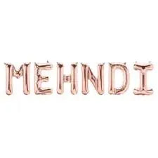 Mehndi Foil Letter Balloons Sparkles
