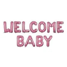 Welcome baby Foil Letter Balloons Sparkles