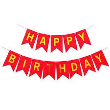 Happy birthday card bunting banners Sparkles