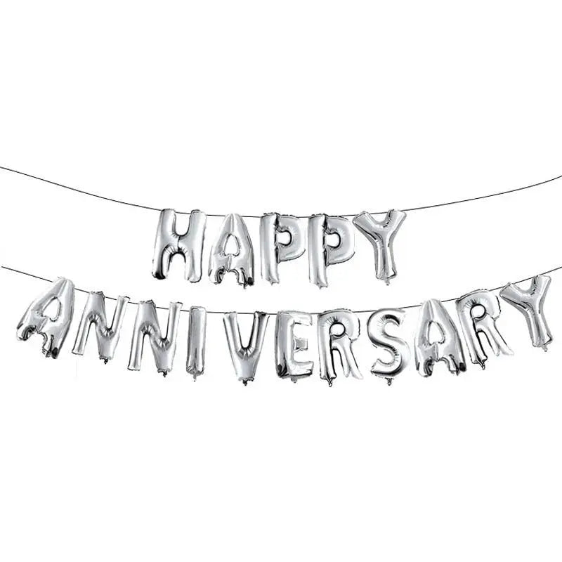 Happy anniversary Foil Letter Balloons Sparkles