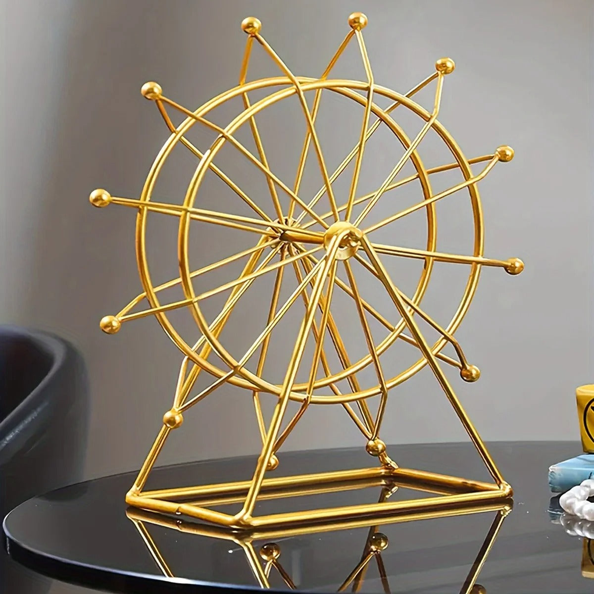 Golden Ferris Wheel Table Decor