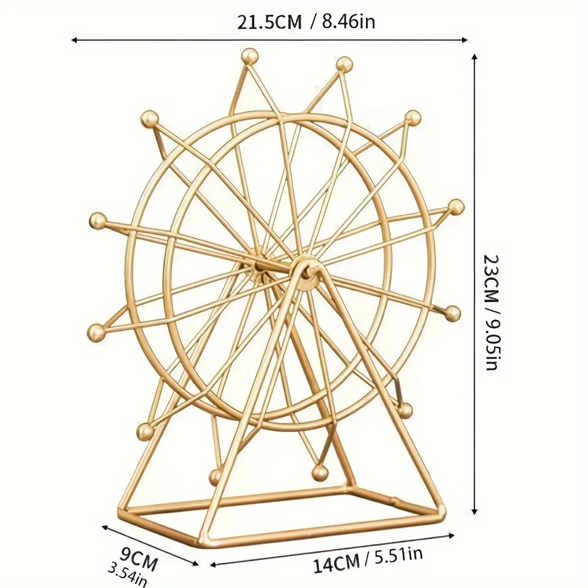 Golden Ferris Wheel Table Decor