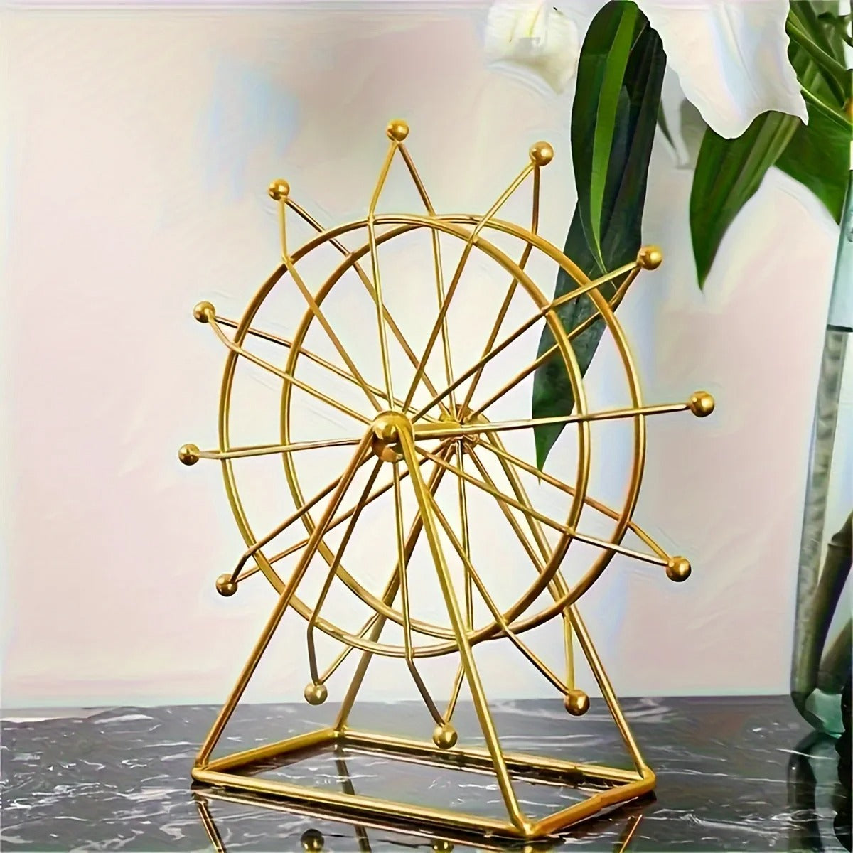 Golden Ferris Wheel Table Decor