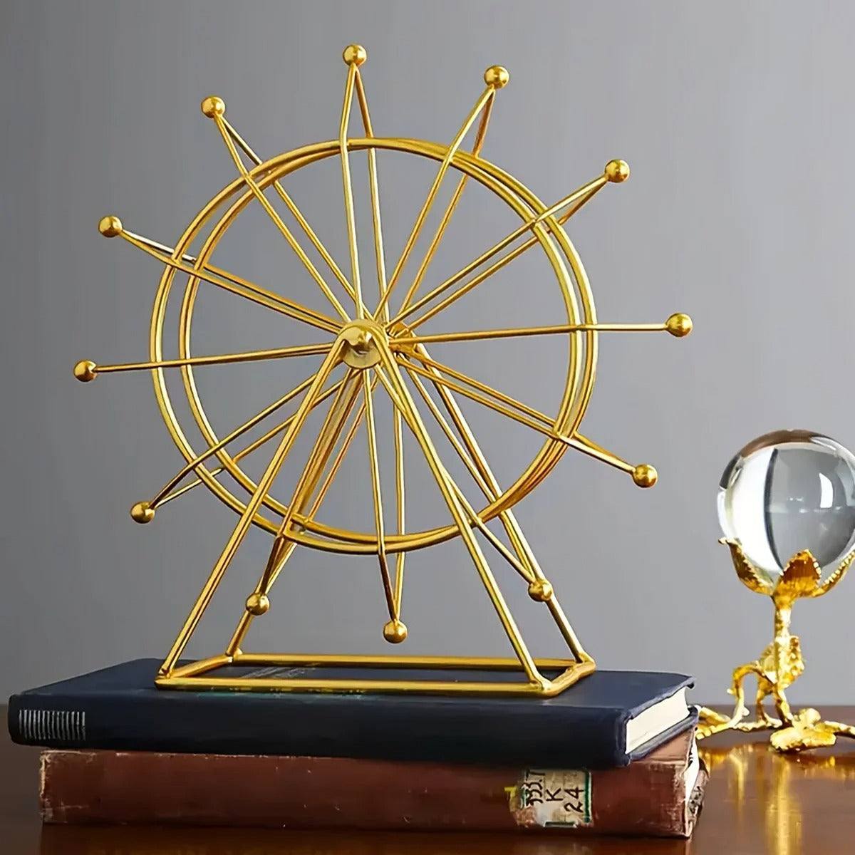 Golden Ferris Wheel Table Decor
