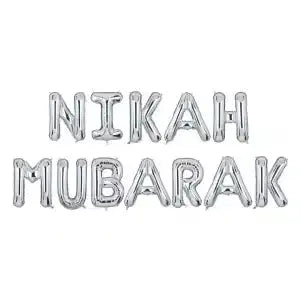 Nikkah mubarak Foil Letter Balloons Sparkles